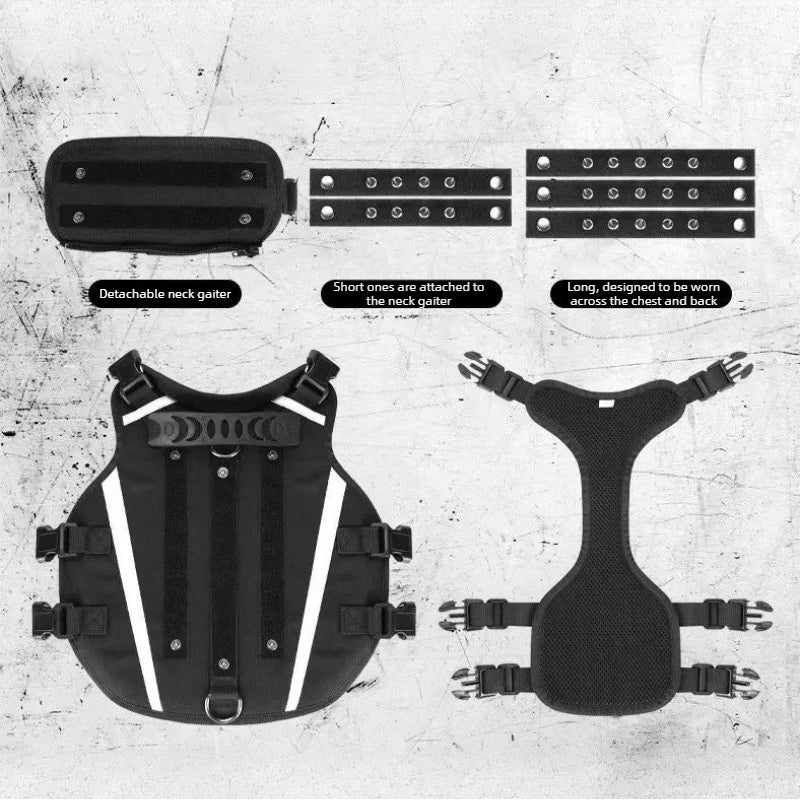 Small Dog Anti-bite Clothes Outdoor Anti Bite Armor Protection Small Dog Reflective Rivet Clothing Dogs Adjustable Safe Pet Vest