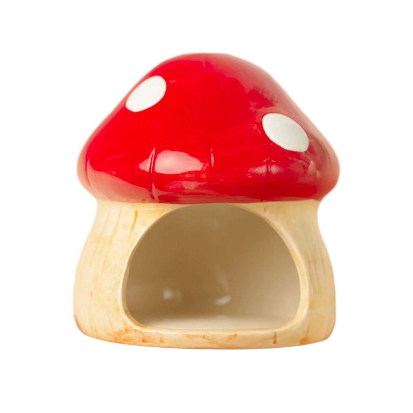 Ceramic Hamster House for Small Animals Outdoor Mushroom Cave Small Animal Food for Home Hamster Keeping Gigts