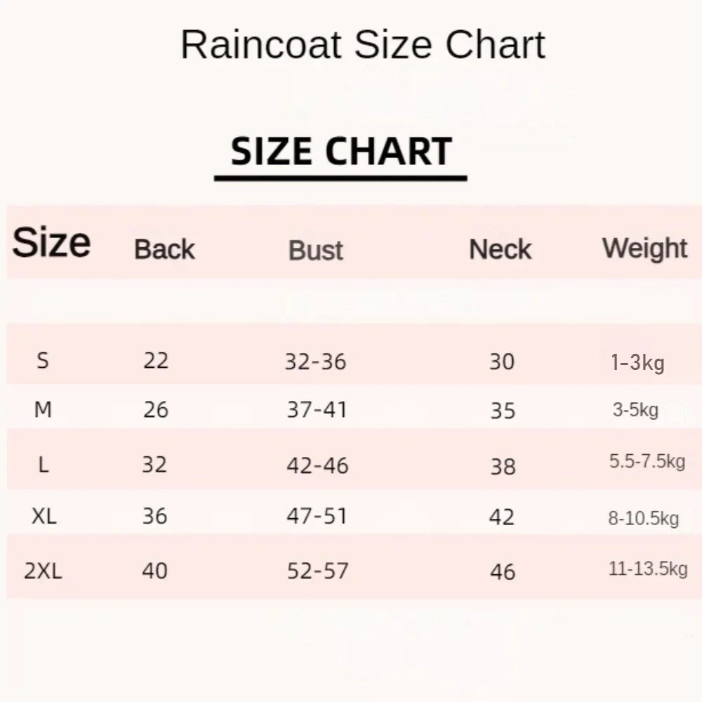During the rainy season, dogs go out in transparent raincoats; Hooded waterproof jacket made of soft PVC material, dog raincoat