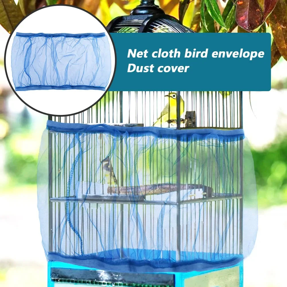 Mesh Bird Cage Cover Nylon Dustproof Birdcage Parrot Cage Net Pet Accessories Airy Mesh Parrot Bird Cage Net s/m/l