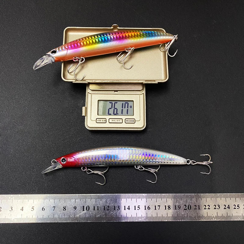 26g 130mm Floating Minnow Fishing Lures Long Cast Wobblers Artificial Hard Baits Trolling Saltwater Bass Trout Lures Equipment