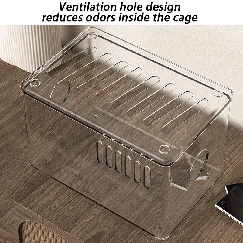 2 Level Hamster Cages Big Size Set Large Hamsters Cages Transparent House with Wheel Tunnels Hamsters Villa Bathroom Pet Product