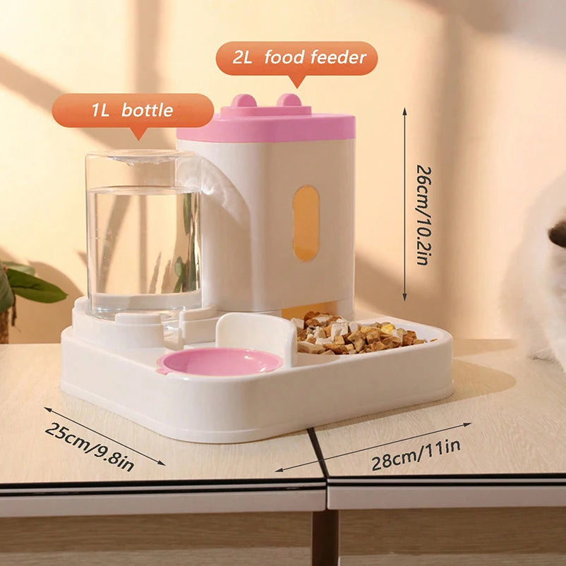 Hot cat bowl Pet food set Dog dog Cat Standing rabbit ear feeder Water feeder Pet food set pet supplies