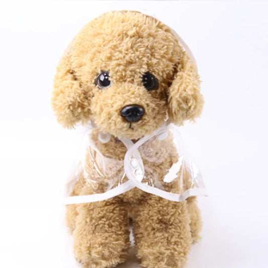 During the rainy season, dogs go out in transparent raincoats; Hooded waterproof jacket made of soft PVC material, dog raincoat