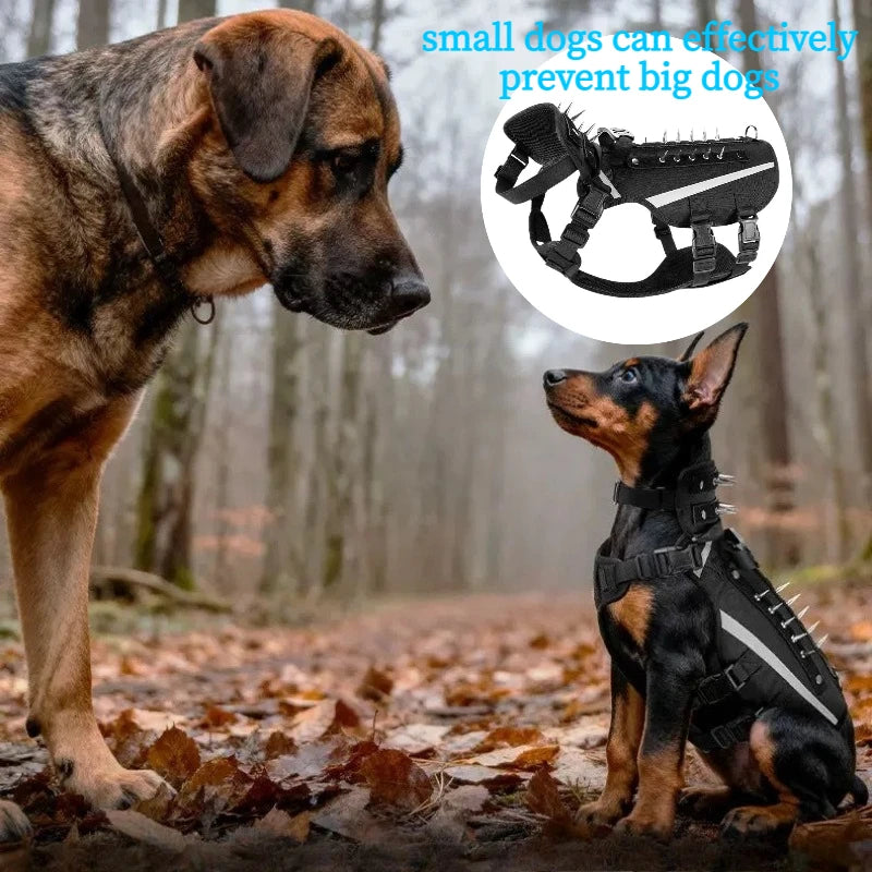 Small Dog Anti-bite Clothes Outdoor Anti Bite Armor Protection Small Dog Reflective Rivet Clothing Dogs Adjustable Safe Pet Vest