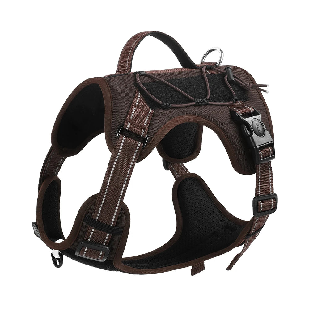 Pet chest harness Vest reflective dog leash Explosion-proof Impact Tactics Chest Harness Large dog chest harness
