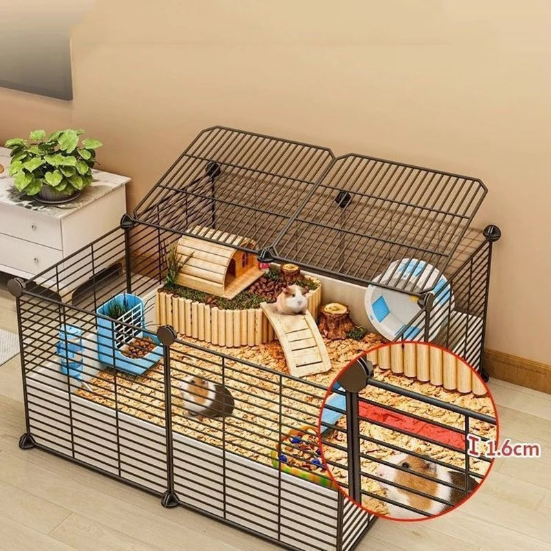 Hamster Cage Home Luxury Large Space Suitable for Multiple Pets Indoor Durability Free Landscaping Small Animal Products