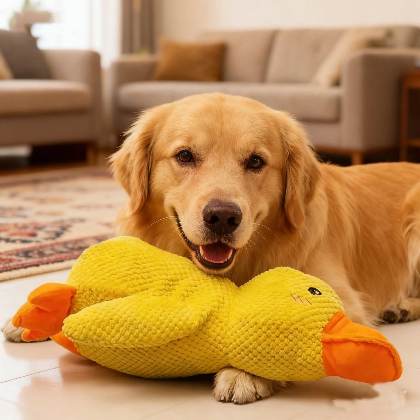 Dog Toy Plush,Sleeping Duck With Sound Pet Interactive Plush Bite Resistant Teeth Grinding Puppy Cat Relieve Boredom Pet Product