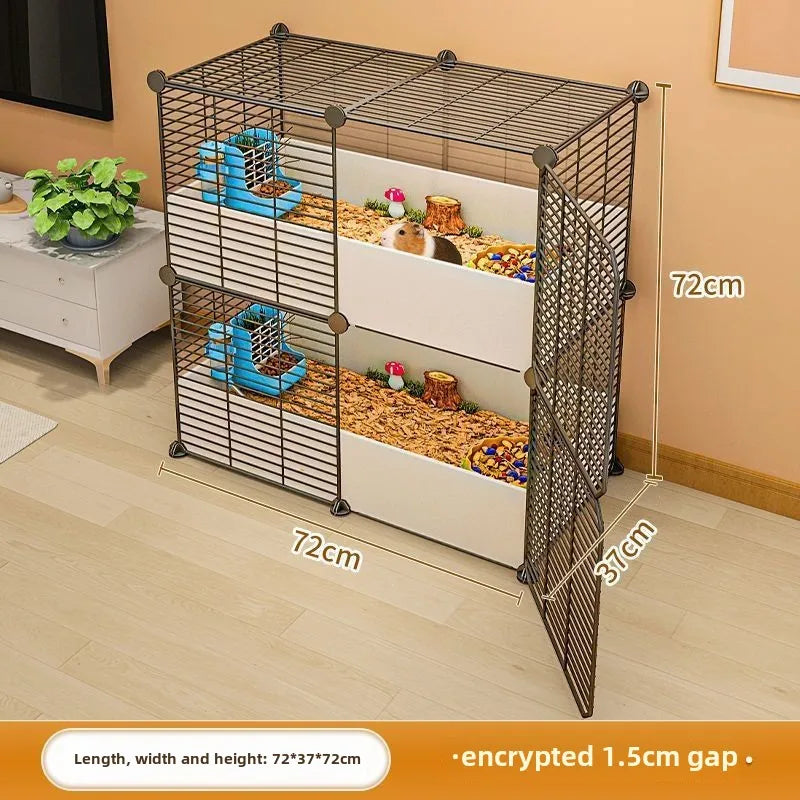 Hamster Cage Home Luxury Large Space Suitable for Multiple Pets Indoor Durability Free Landscaping Small Animal Products