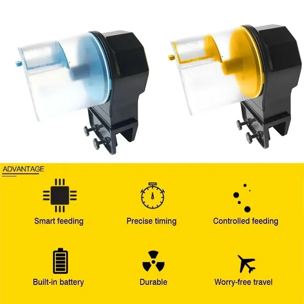 Fish Tank Feeder Automatic Fish Tank Goldfish Feeder Aquarium Reliable Intelligent Timed Large Capacity Automatic Fish Feeder