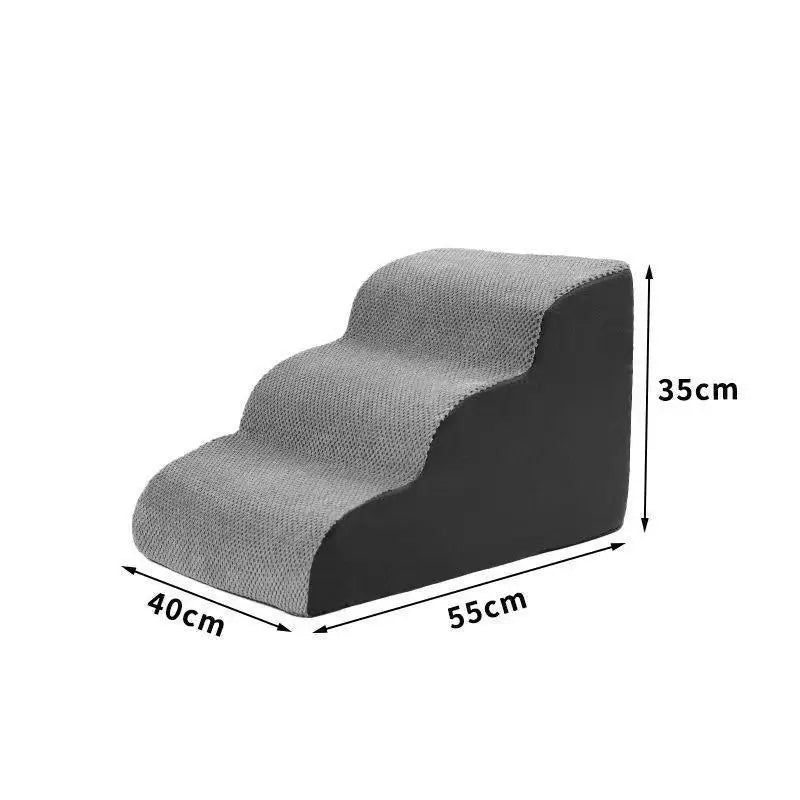 Curved Dog Stairs Ramp for High Beds Non-Slip Balanced Pets Steps for Small Dogs and Cats Easy Climbing Pet Stairs for Dogs