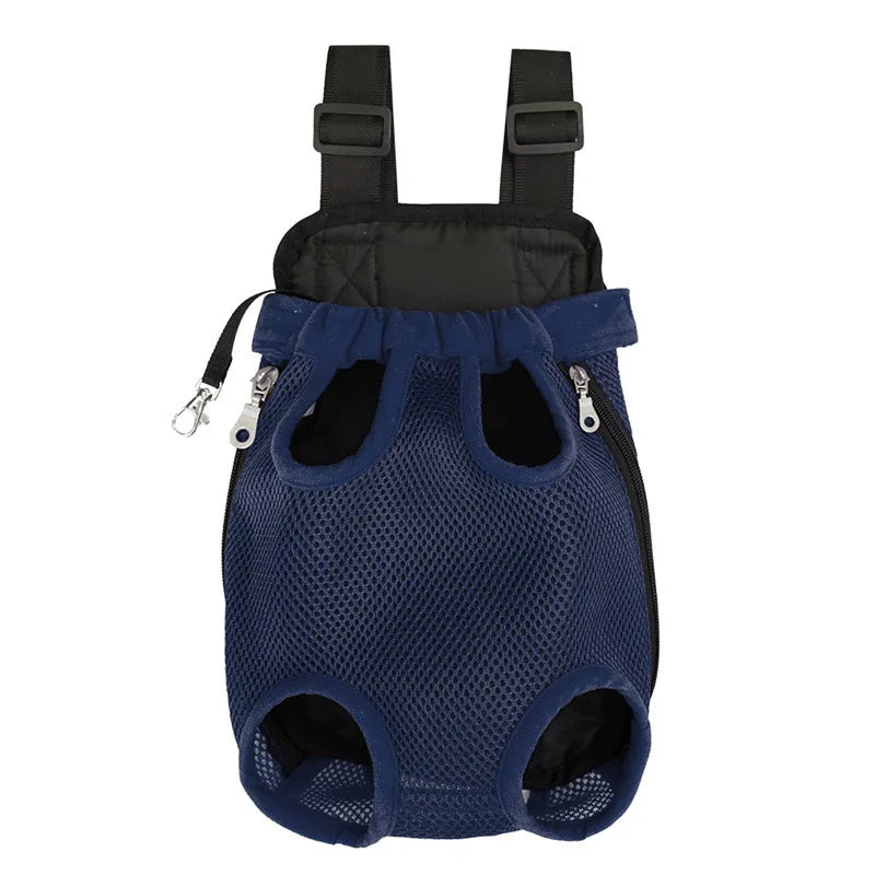 Pet Outdoor Backpack Dog carriers backpack on the chest Portable breathable folding backpack with mesh dog walking chest bag