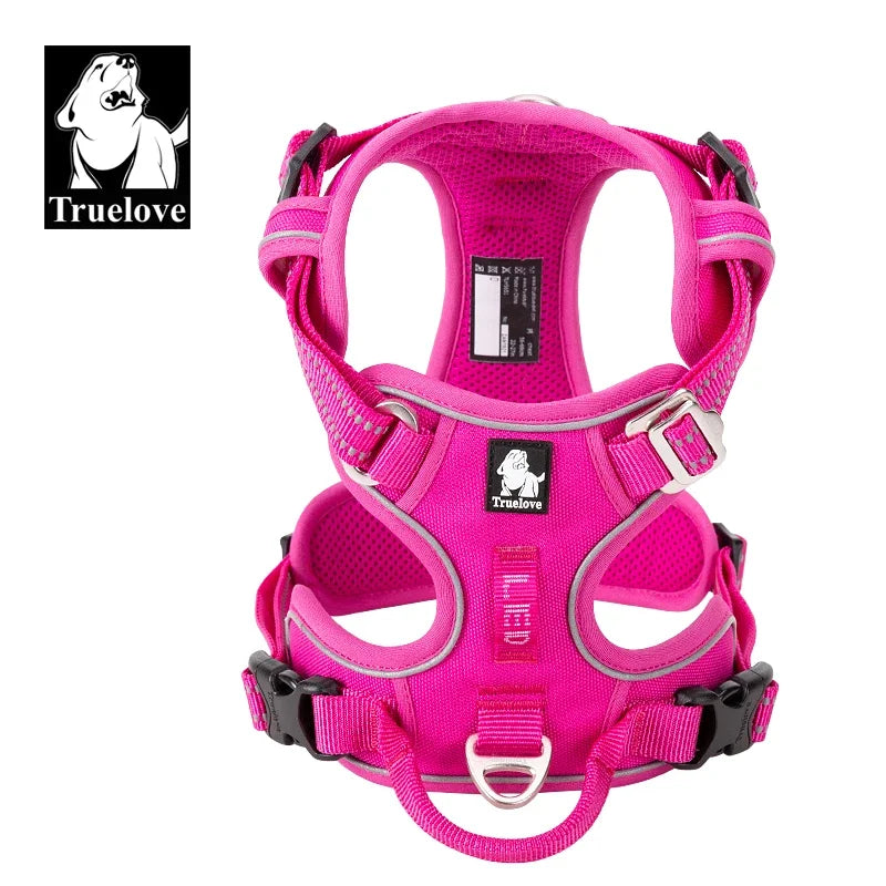 Truelove Pet Reflective Nylon Dog Harness  No Pull Vest Soft Adjustable Medium And Large Dog Undershirt Walking Running TLH56512
