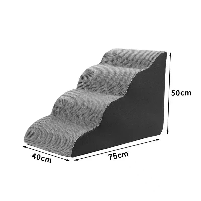 Curved Dog Stairs Ramp for High Beds Non-Slip Balanced Pets Steps for Small Dogs and Cats Easy Climbing Pet Stairs for Dogs