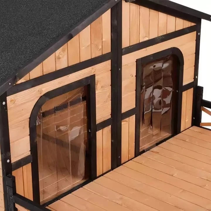 Outdoor Cute Animal Pet Dogs Kennel Crate Houses Large Wooden Dog Cage House