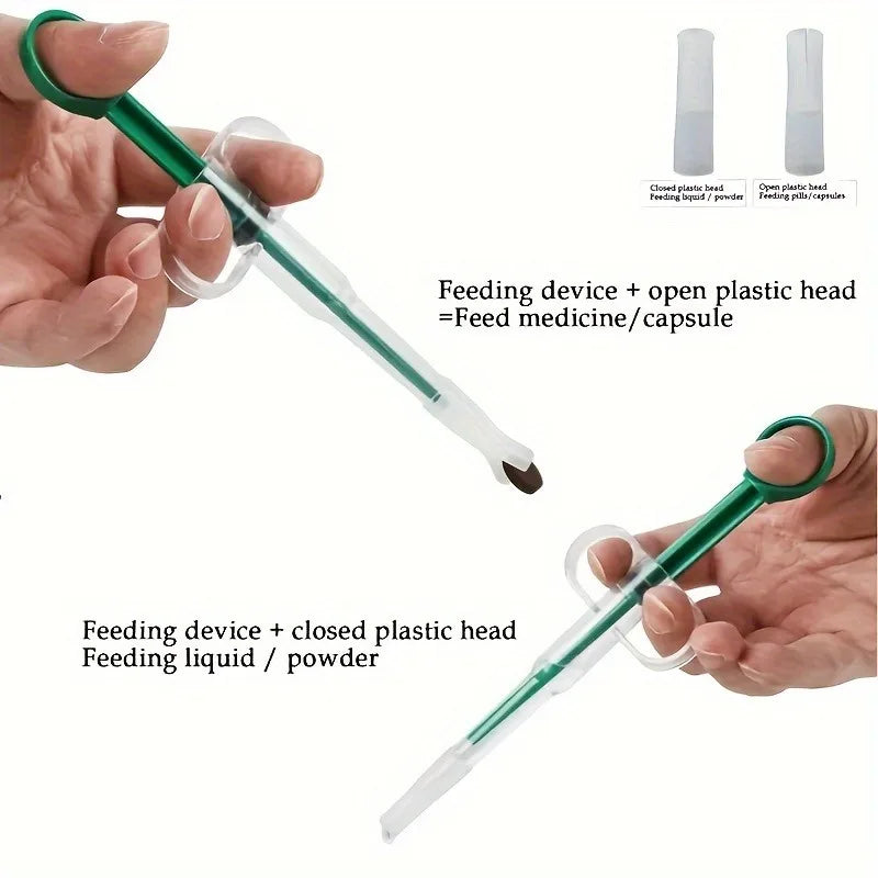 Pet Pill Dispenser Suitable for Cats Dogs Medicine Syringe Oral Tablet Feeder Simple Pet Pill Pusher Includes 2 Soft Tip Options