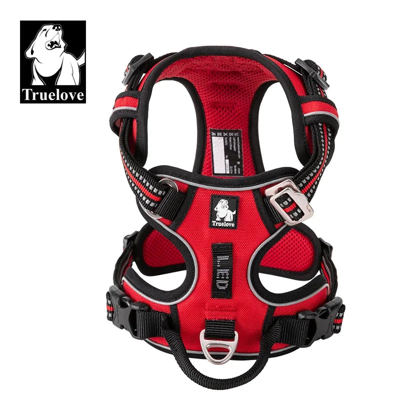Truelove Pet Reflective Nylon Dog Harness  No Pull Vest Soft Adjustable Medium And Large Dog Undershirt Walking Running TLH56512