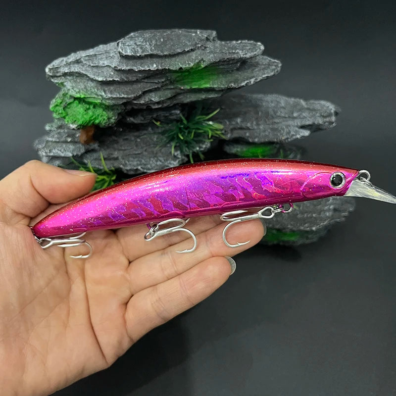 26g 130mm Floating Minnow Fishing Lures Long Cast Wobblers Artificial Hard Baits Trolling Saltwater Bass Trout Lures Equipment