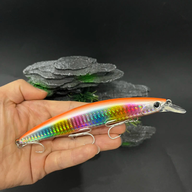 26g 130mm Floating Minnow Fishing Lures Long Cast Wobblers Artificial Hard Baits Trolling Saltwater Bass Trout Lures Equipment
