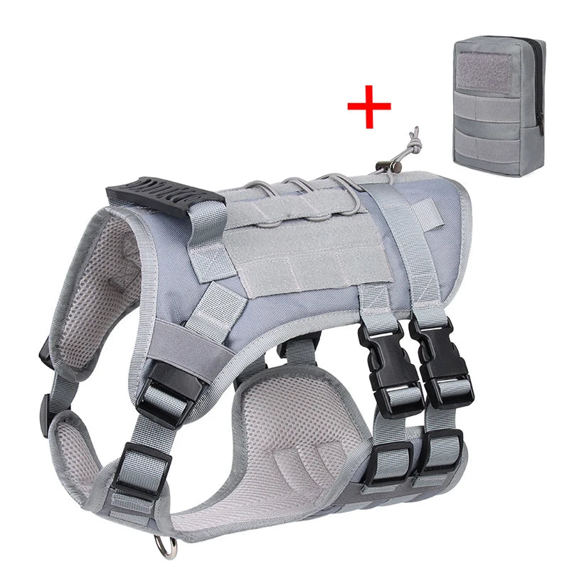 Big Dog Tactics Training Vest Harness Multi Functional Nylon Dog Adjustable Comfortable Control Dog Chest Harness Pet Supplies