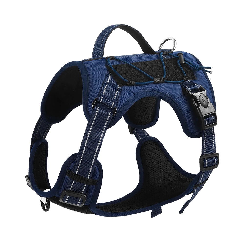 Pet chest harness Vest reflective dog leash Explosion-proof Impact Tactics Chest Harness Large dog chest harness