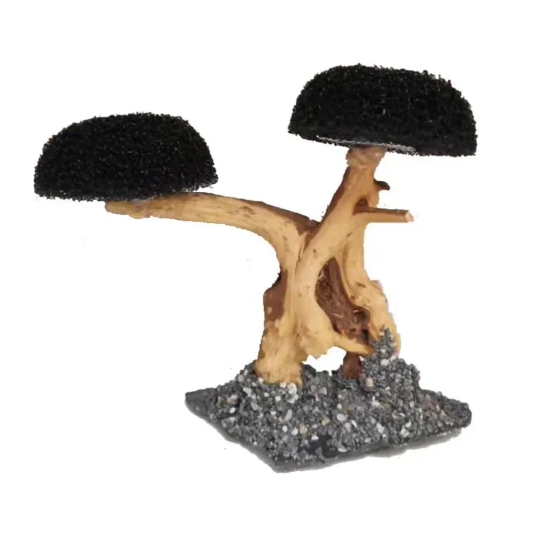 Fish Tank Plant Moss Tree Decoration Landscaping Wood Plant Root Driftwood Aquatic Grass Aquarium Accessories without Moss