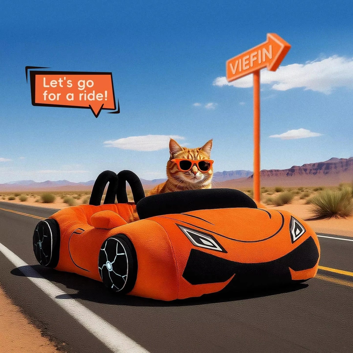 Cute Cat Beds Kitten Bed Soft and Cozy Small Dog Beds with Pillow Washable Pet Mat for Puppy and Kitty Funny Supercar Cat Toys