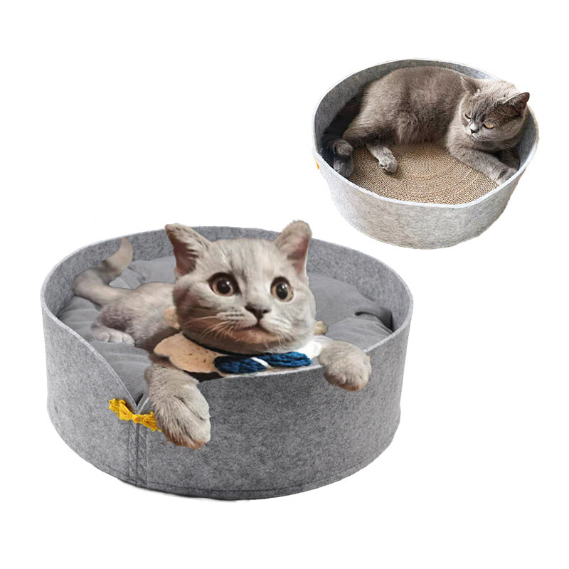 Corrugated Cat Scratcher, Removable And Washable Warm Claw Sharpener For Cats