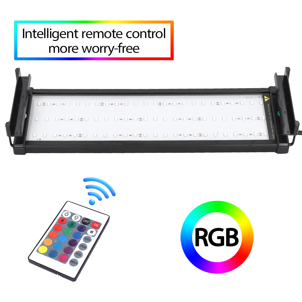 Aquarium Hood Lighting Color Changing Remote Controlled Dimmable RGBW LED Light