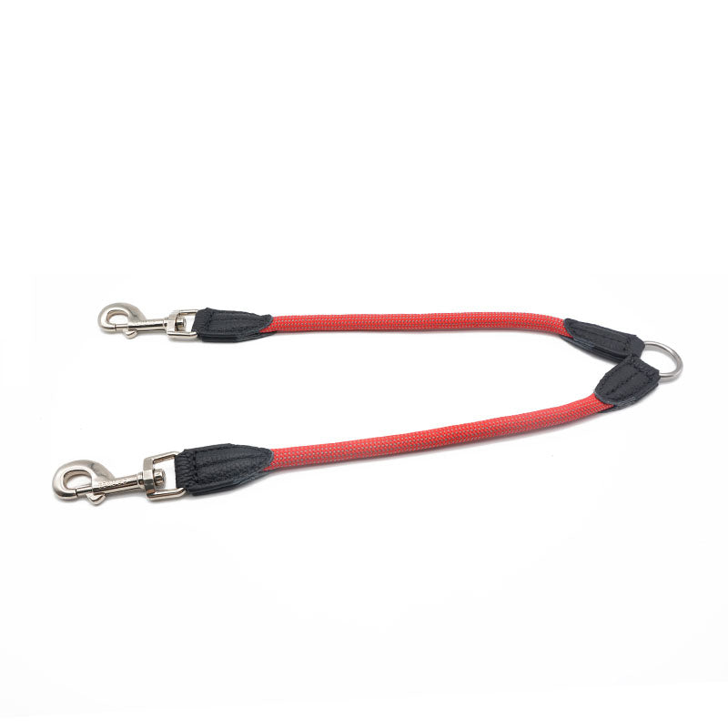 Double-Headed One-To-Two Nylon Dog Leash Reflective
