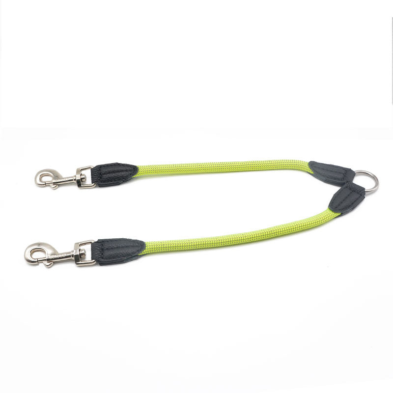 Double-Headed One-To-Two Nylon Dog Leash Reflective