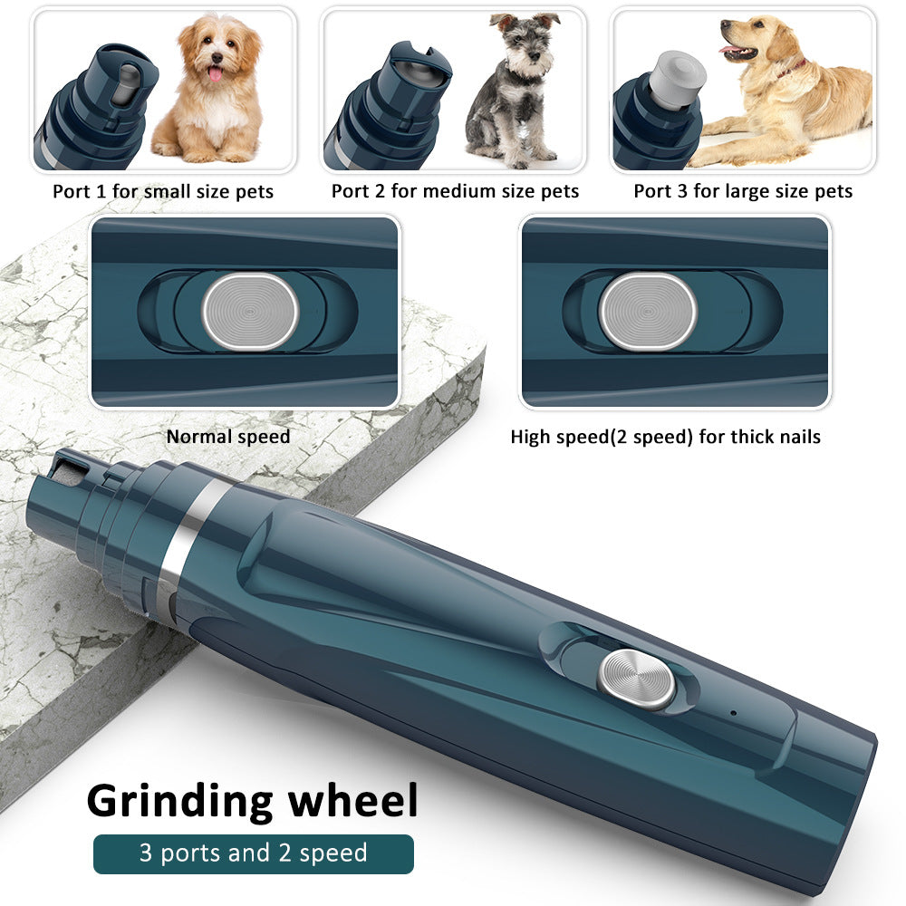 Pet Automatic Nail Polisher Electric Nail Polisher Dog Cat 2-In-1 Nail Scissors