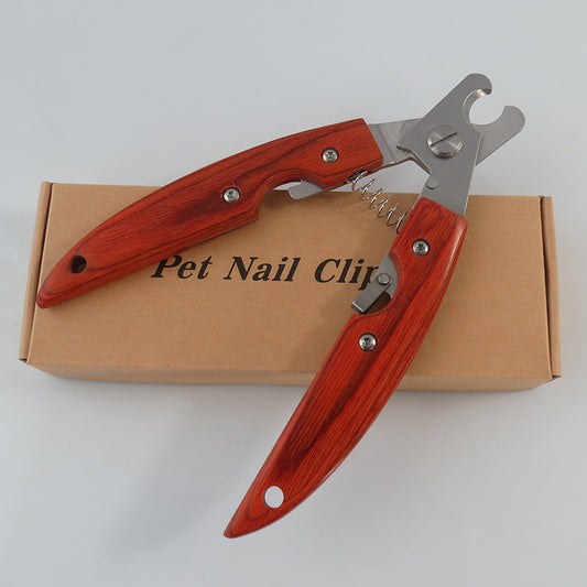 Pet Nail Clippers Set With Wooden Handle Dog Nail Clippers