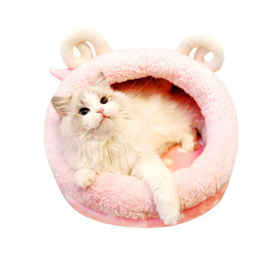 Cat Bed Indoor Soft Cats Houses Warm Cozy Cushion Bag Small Dog Removable Washable Tent Pet House Cat's Basket Pets Mat Supplies