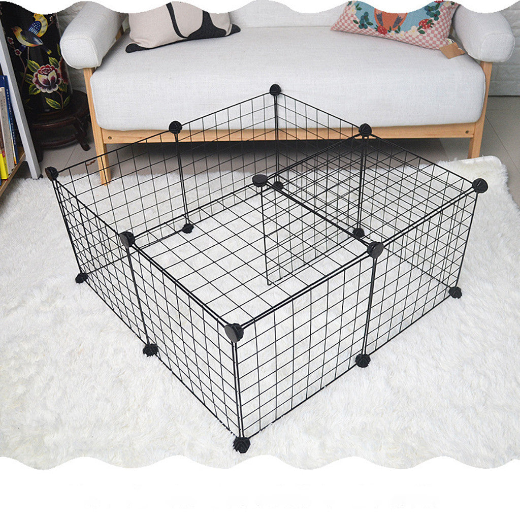 Metal Pet Playpen Dog Kennel Pets Fence Exercise Cage 12 Panels US Stock
