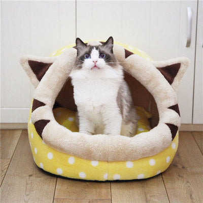 Cat Bed Indoor Soft Cats Houses Warm Cozy Cushion Bag Small Dog Removable Washable Tent Pet House Cat's Basket Pets Mat Supplies