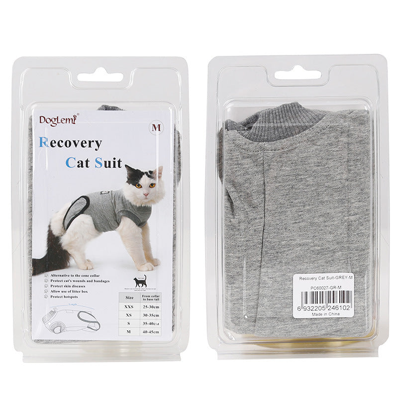 Pet Cat Recovery After Surgery Clothing Pet Wound Anti-mite Sterilization Suit pet products supplies &c
