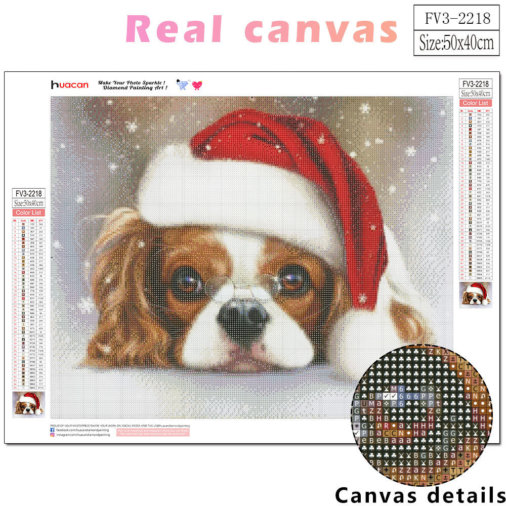 New Product Christmas Cute Pet Theme 5D Diamond Painting