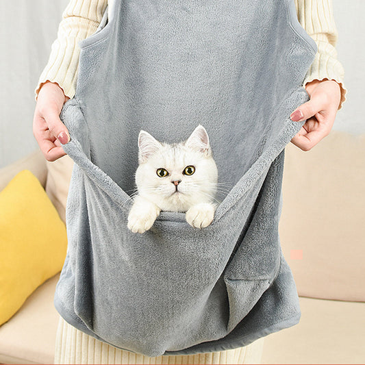 New Product Cat Holding Suit Arctic Velvet Non-stick Fur Pet Bib
